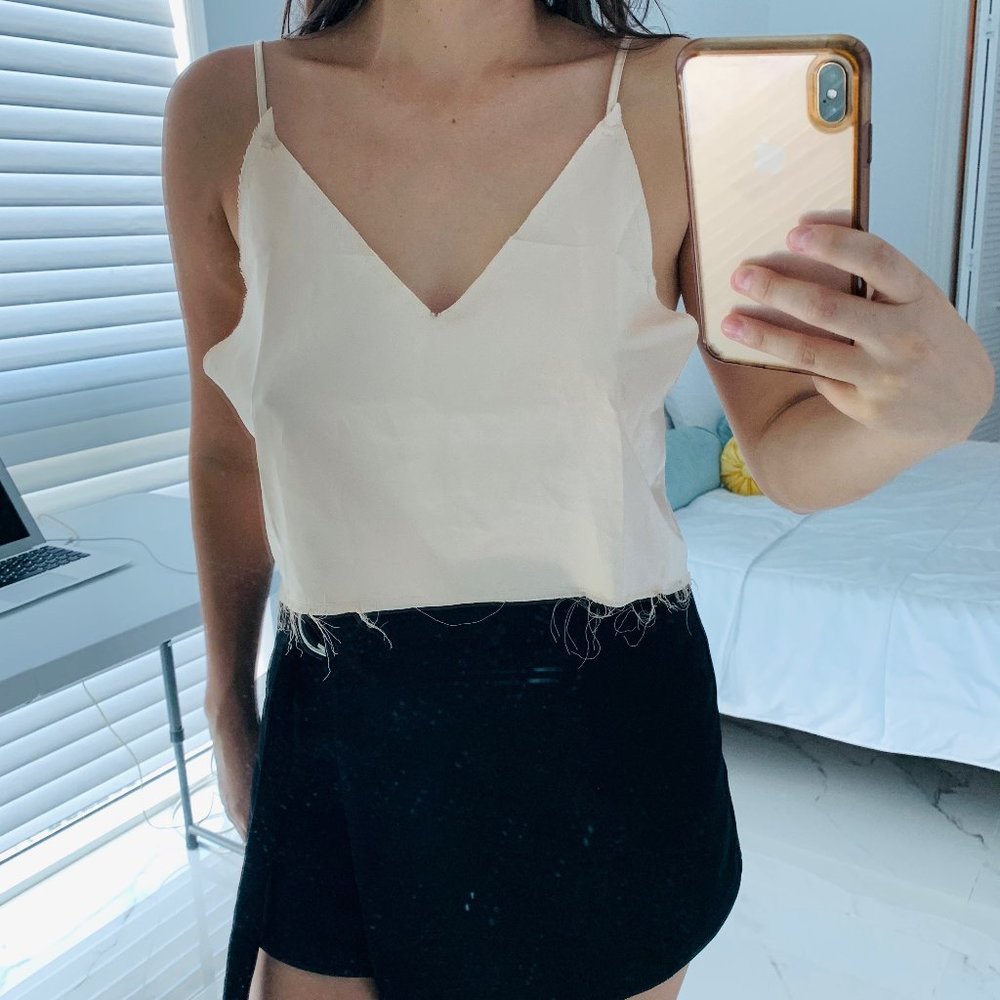 Party nude crop top
